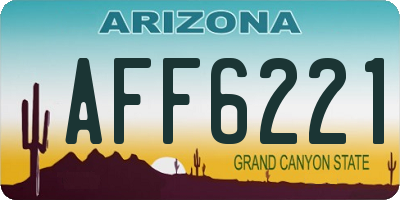 AZ license plate AFF6221