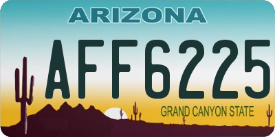 AZ license plate AFF6225