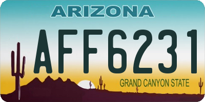 AZ license plate AFF6231