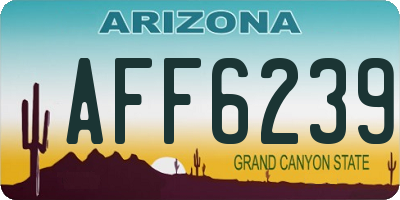 AZ license plate AFF6239