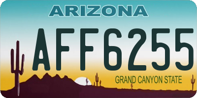 AZ license plate AFF6255