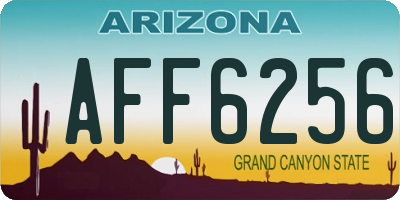 AZ license plate AFF6256