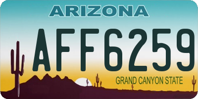AZ license plate AFF6259