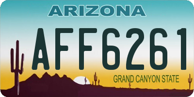 AZ license plate AFF6261