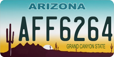 AZ license plate AFF6264