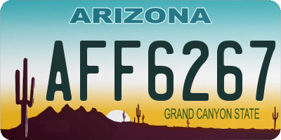 AZ license plate AFF6267
