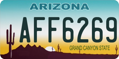AZ license plate AFF6269