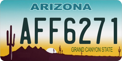 AZ license plate AFF6271
