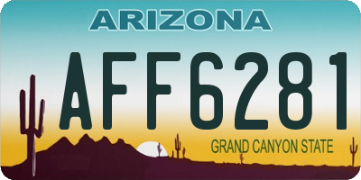 AZ license plate AFF6281