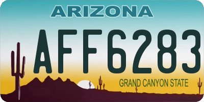 AZ license plate AFF6283