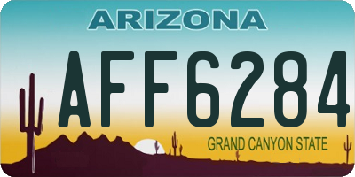 AZ license plate AFF6284