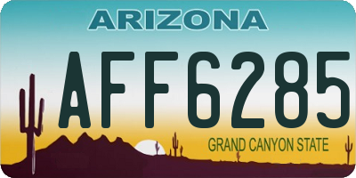 AZ license plate AFF6285