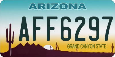 AZ license plate AFF6297