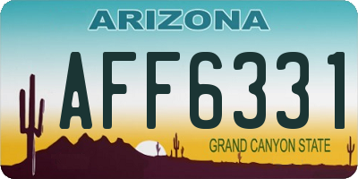 AZ license plate AFF6331