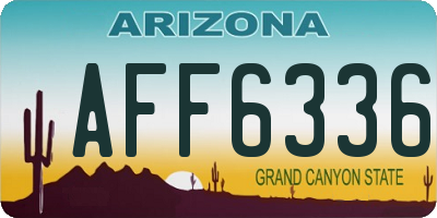 AZ license plate AFF6336