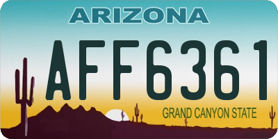 AZ license plate AFF6361