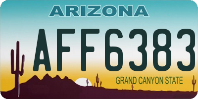 AZ license plate AFF6383