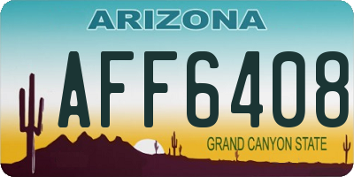 AZ license plate AFF6408