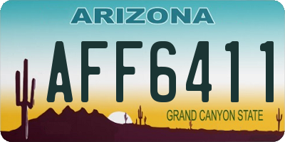 AZ license plate AFF6411