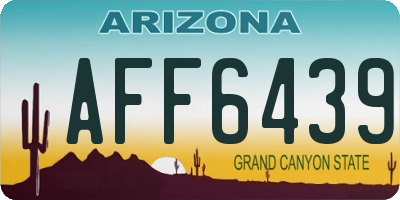AZ license plate AFF6439