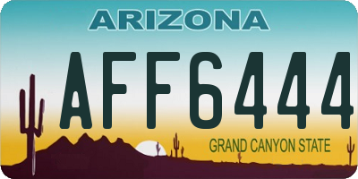 AZ license plate AFF6444