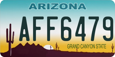 AZ license plate AFF6479