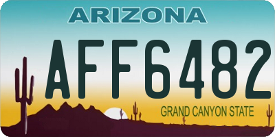 AZ license plate AFF6482