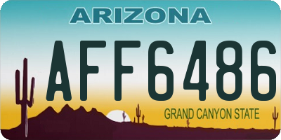 AZ license plate AFF6486