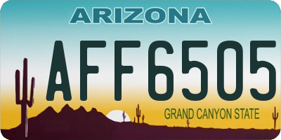 AZ license plate AFF6505