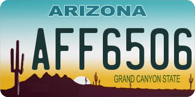 AZ license plate AFF6506