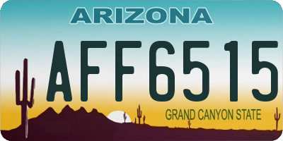 AZ license plate AFF6515