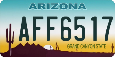 AZ license plate AFF6517