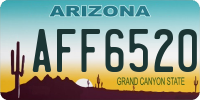 AZ license plate AFF6520
