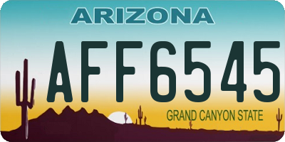 AZ license plate AFF6545