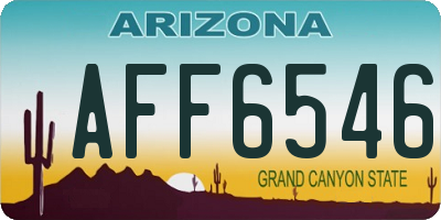 AZ license plate AFF6546