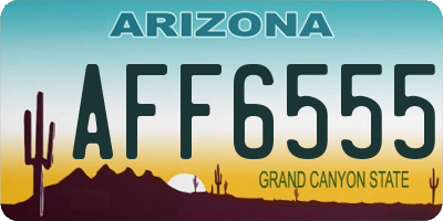 AZ license plate AFF6555