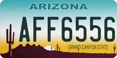 AZ license plate AFF6556