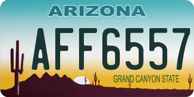AZ license plate AFF6557
