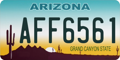 AZ license plate AFF6561