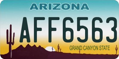 AZ license plate AFF6563