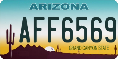 AZ license plate AFF6569