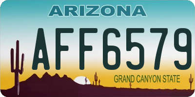 AZ license plate AFF6579
