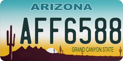 AZ license plate AFF6588