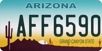 AZ license plate AFF6590