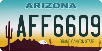 AZ license plate AFF6609