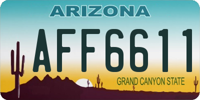 AZ license plate AFF6611