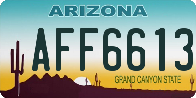 AZ license plate AFF6613