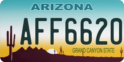 AZ license plate AFF6620
