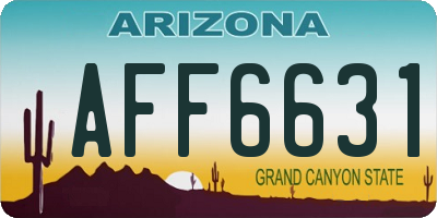 AZ license plate AFF6631