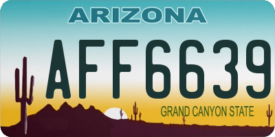 AZ license plate AFF6639